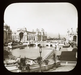 Worlds Columbian Exposition: külső nézet, Chicago, 1893 (lámpás csúszda)